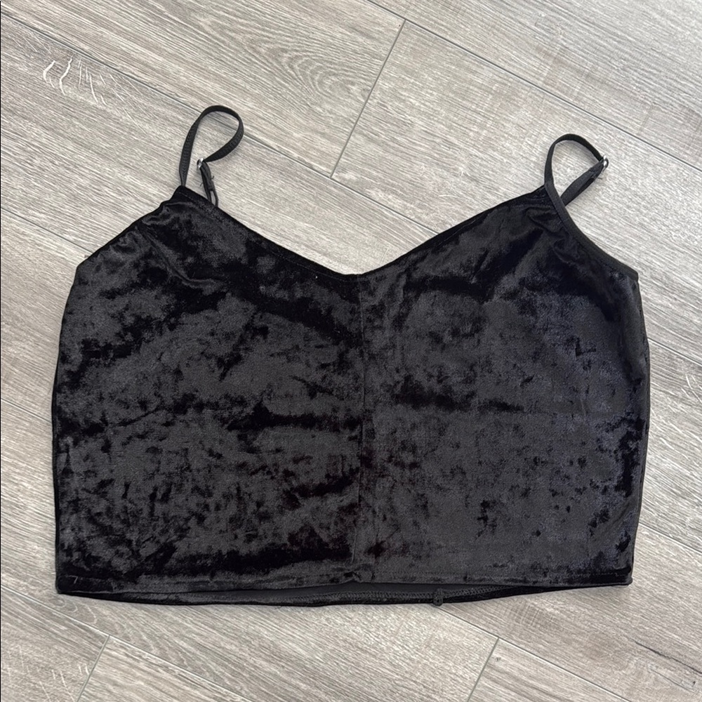 Black Crop Camisole with Fitted Style